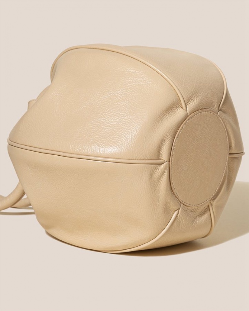 Sac Bandoulière Hereu Globul Distressed Balloon-shaped Femme Beige | Paris-71HRNGSLY