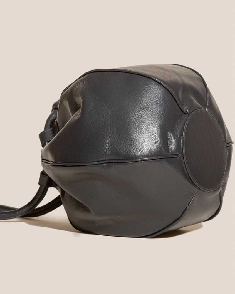 Sac Bandoulière Hereu Globul Distressed Balloon-shaped Femme Marron Foncé | Paris-83LTZVGRS