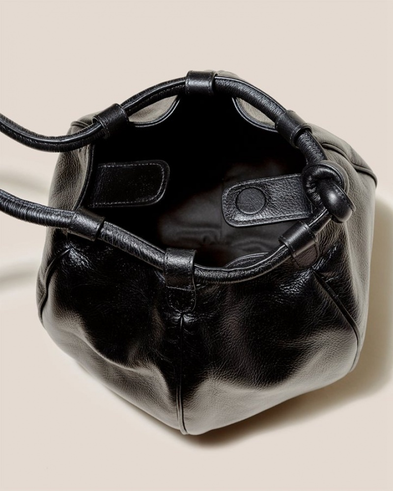 Sac Bandoulière Hereu Globul Distressed Balloon-shaped Femme Noir | Paris-57UTIPXGQ