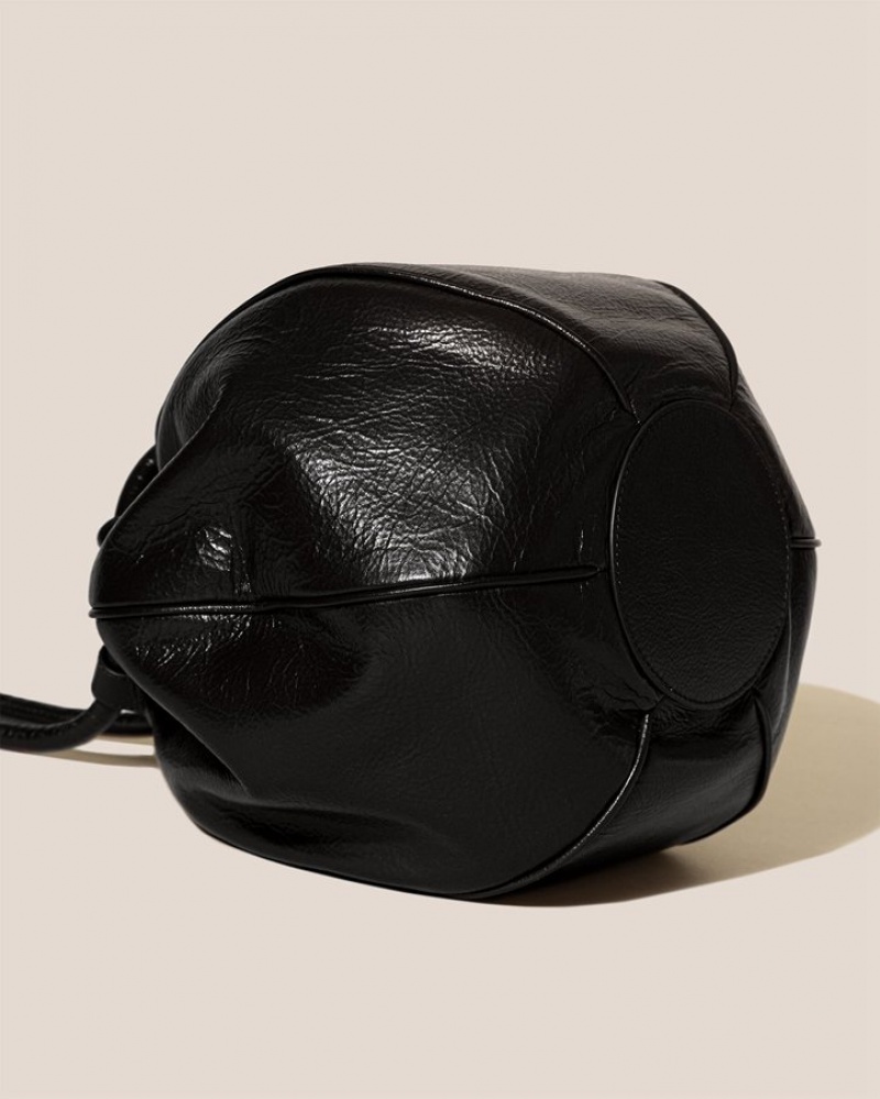 Sac Bandoulière Hereu Globul Distressed Balloon-shaped Femme Noir | Paris-57UTIPXGQ