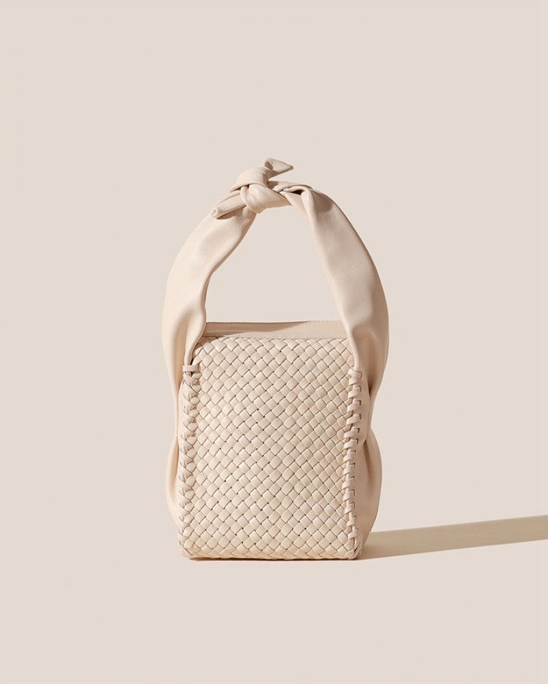 Sac Bandoulière Hereu Molta Handwoven Mini Box Femme Beige | Paris-90QLKWXEG