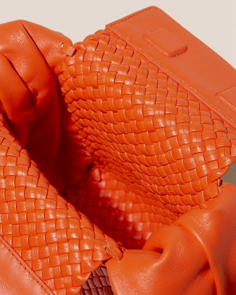 Sac Bandoulière Hereu Molta Handwoven Mini Box Femme Orange | Paris-92PQZXWGD