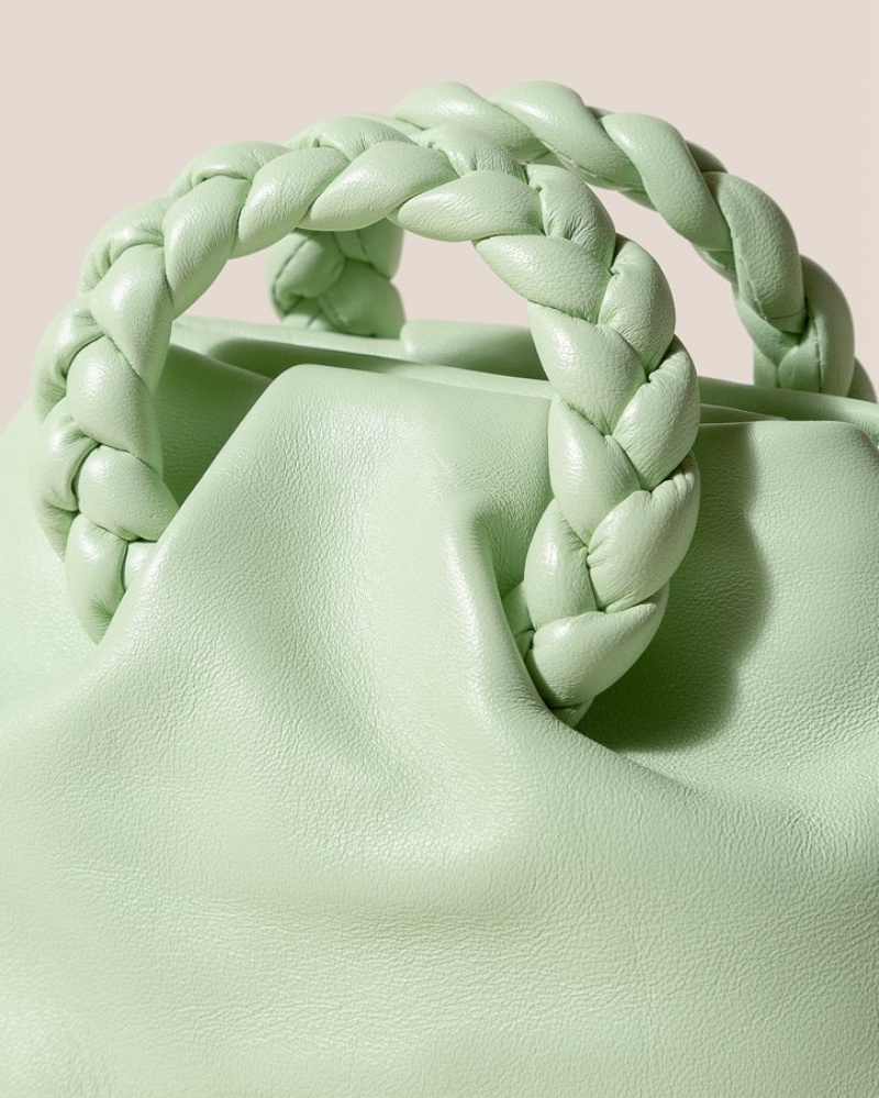 Sac Crossbody Hereu Bombon Small Plaited-handle Cuir Femme Menthe | Paris-56GIVZDFC