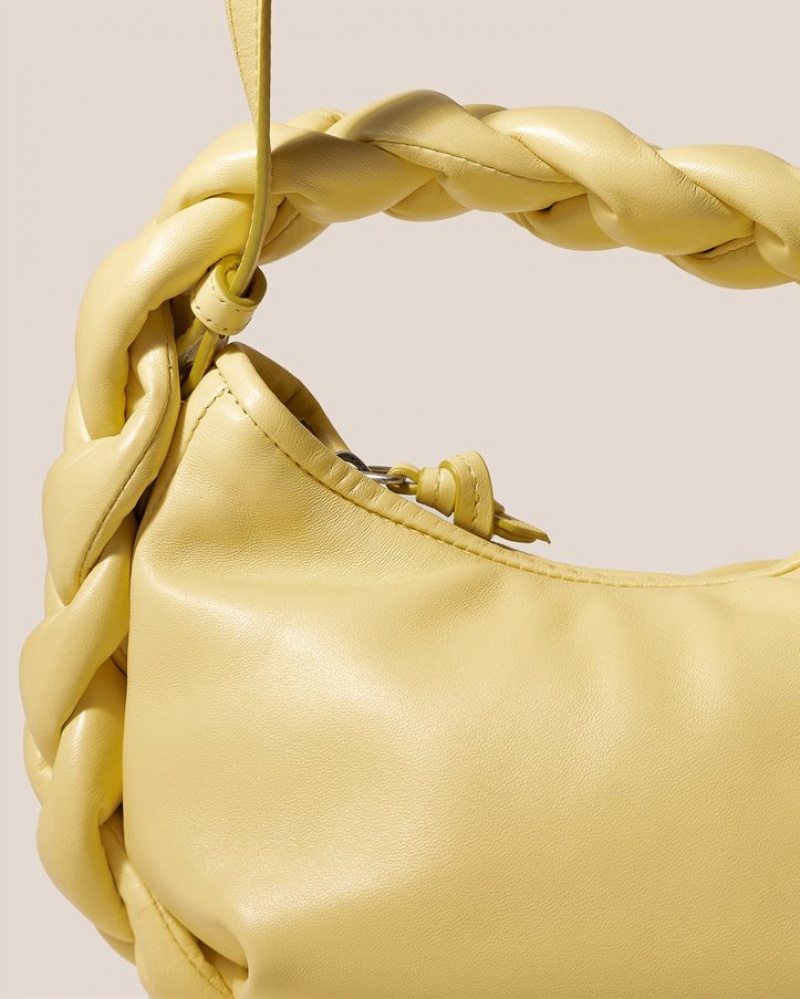 Sac Crossbody Hereu Espiga Mini Plaited Rembourré-detail Femme Jaune | Paris-60BARNVMP