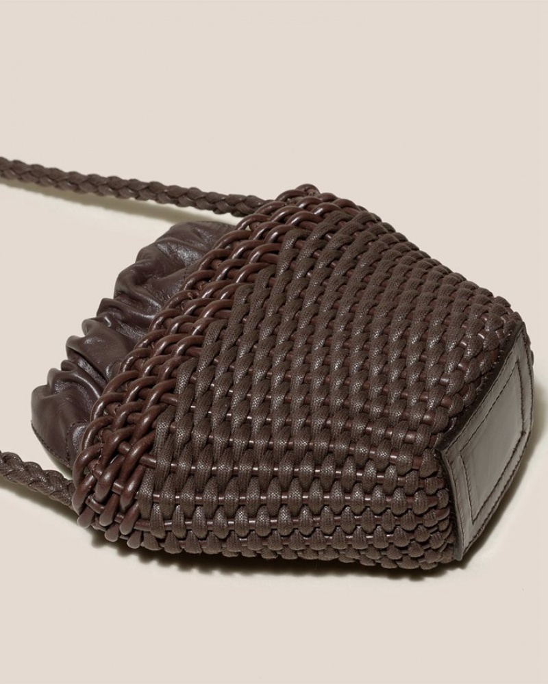 Sac Crossbody Hereu Fiol Hand-braided Mini Homme Marron Foncé | Paris-48ZMXFRDU