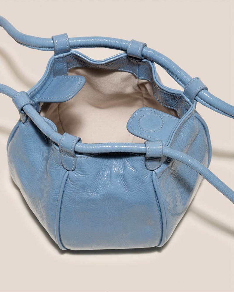 Sac Crossbody Hereu Globul Mini Crinkled Glossy Balloon-shaped Femme Bleu | Paris-86ODSKAVZ