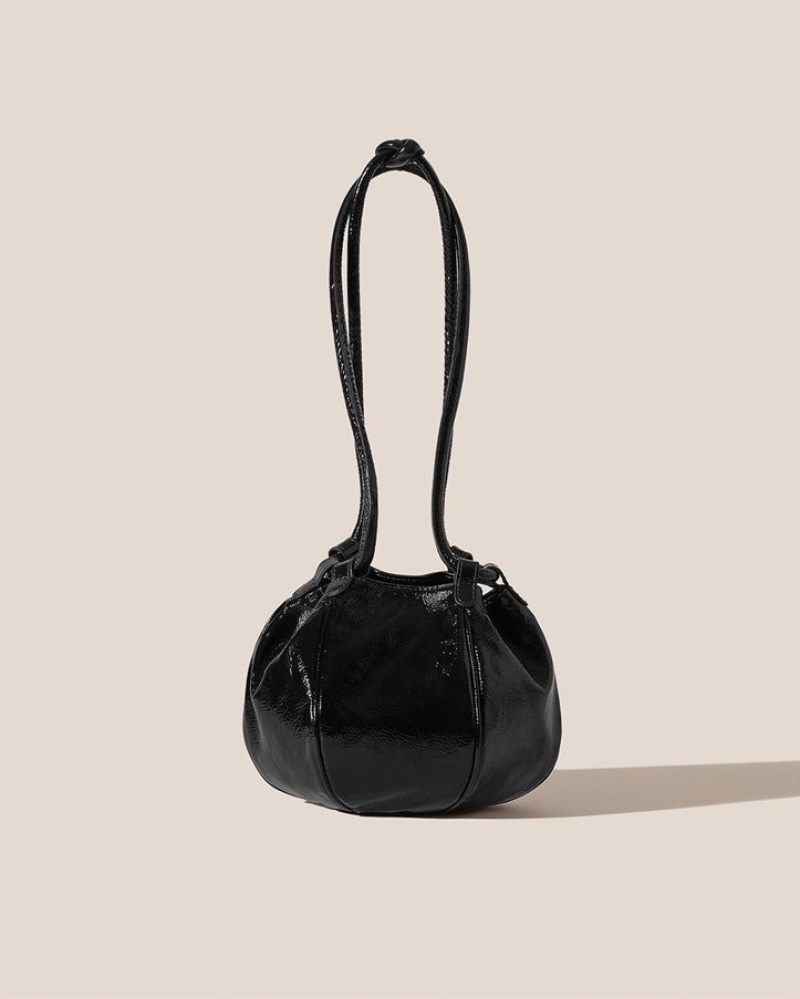 Sac Crossbody Hereu Globul Mini Crinkled Glossy Balloon-shaped Femme Noir | Paris-04DGXCLHT