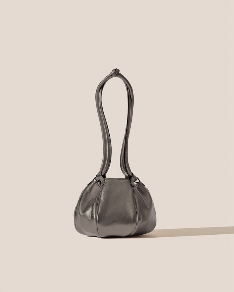 Sac Crossbody Hereu Globul Mini Metallic Balloon-shaped Femme Argent | Paris-53VEPOLBT