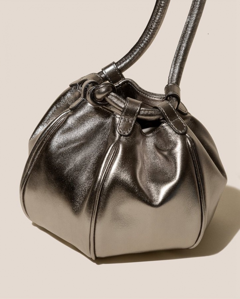 Sac Crossbody Hereu Globul Mini Metallic Balloon-shaped Femme Argent | Paris-53VEPOLBT