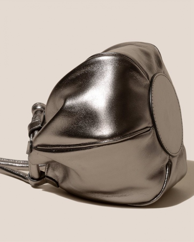 Sac Crossbody Hereu Globul Mini Metallic Balloon-shaped Femme Argent | Paris-53VEPOLBT