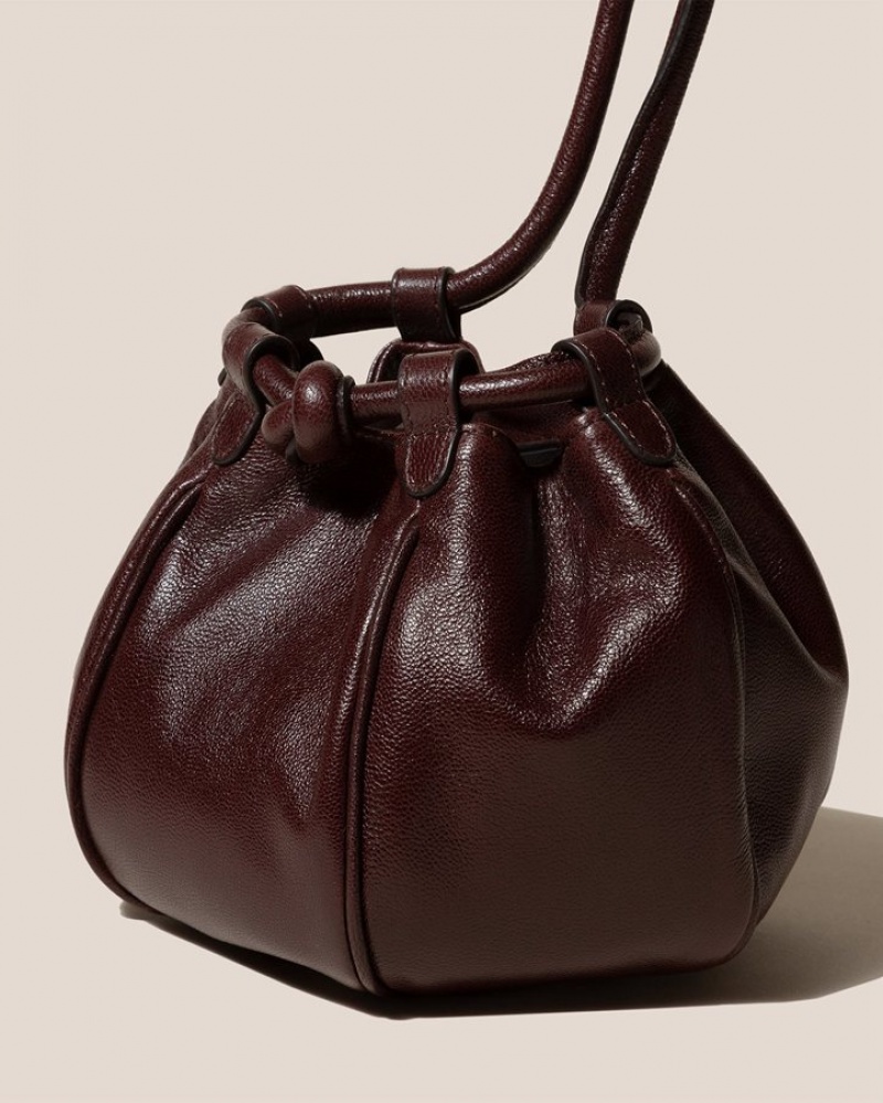 Sac Crossbody Hereu Globul Mini Supple Shiny Balloon-shaped Femme Chocolat | Paris-53KMNSYUB