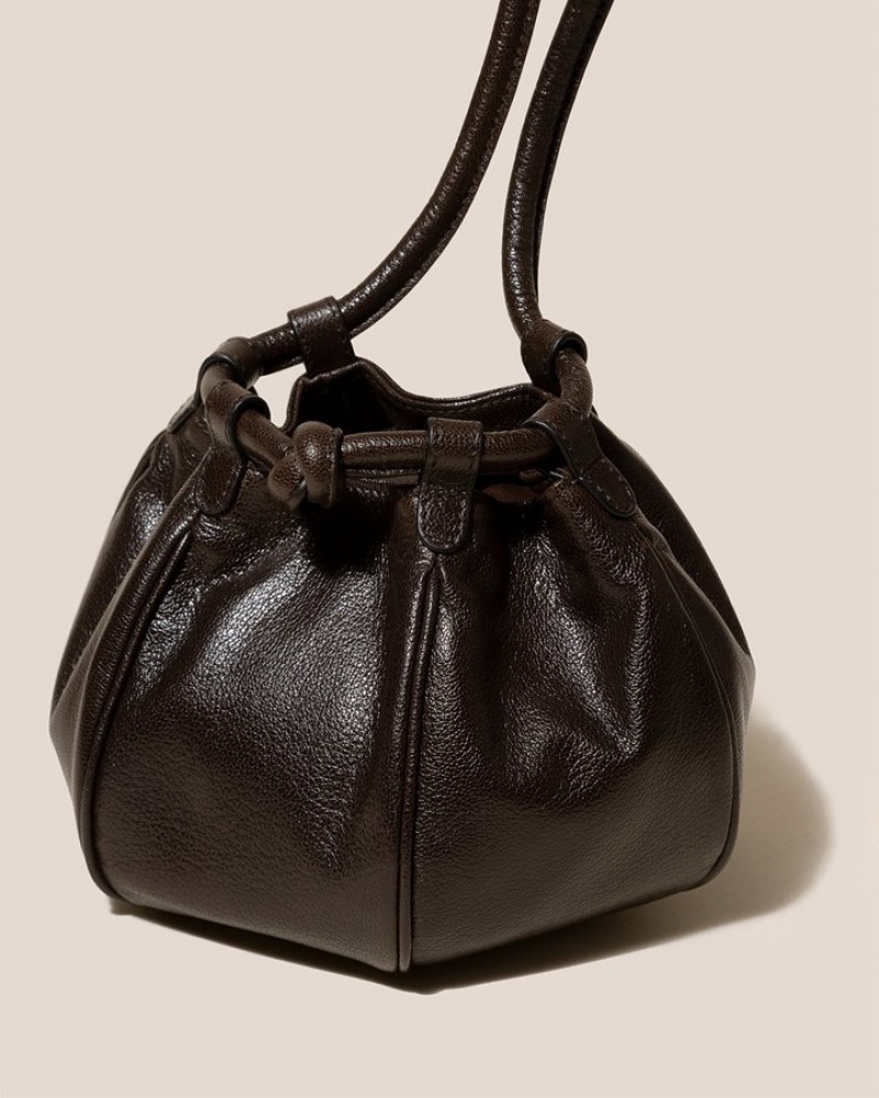 Sac Crossbody Hereu Globul Mini Supple Shiny Balloon-shaped Femme Chocolat | Paris-81TLIQHWG