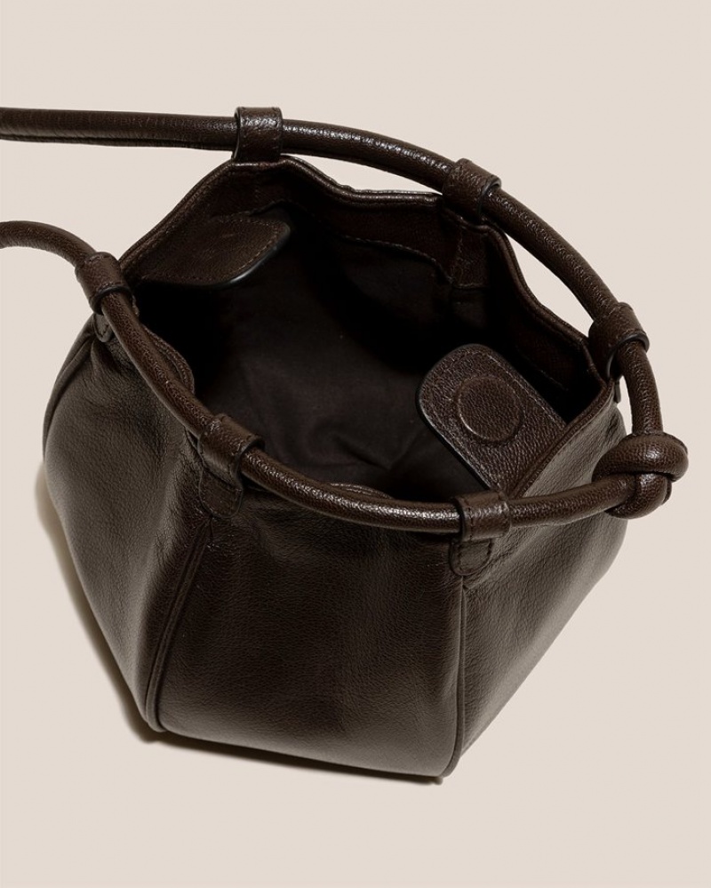 Sac Crossbody Hereu Globul Mini Supple Shiny Balloon-shaped Femme Chocolat | Paris-81TLIQHWG