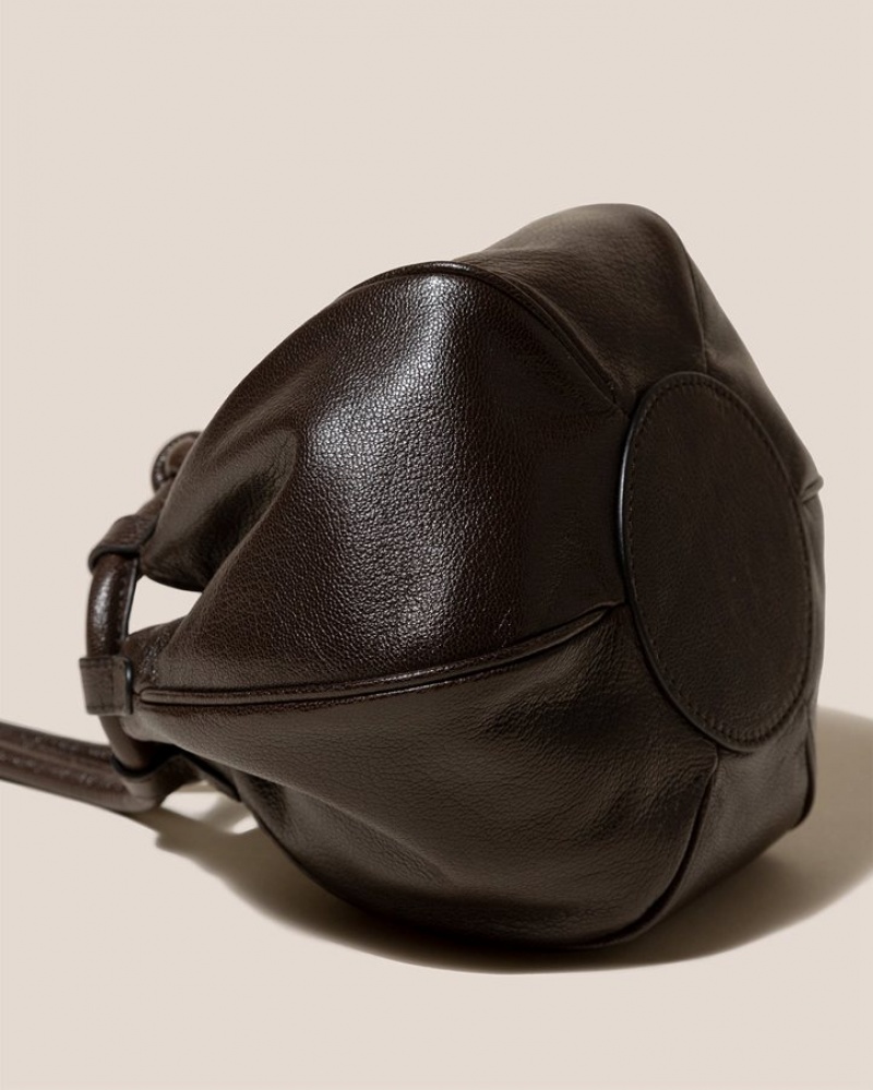 Sac Crossbody Hereu Globul Mini Supple Shiny Balloon-shaped Femme Chocolat | Paris-81TLIQHWG