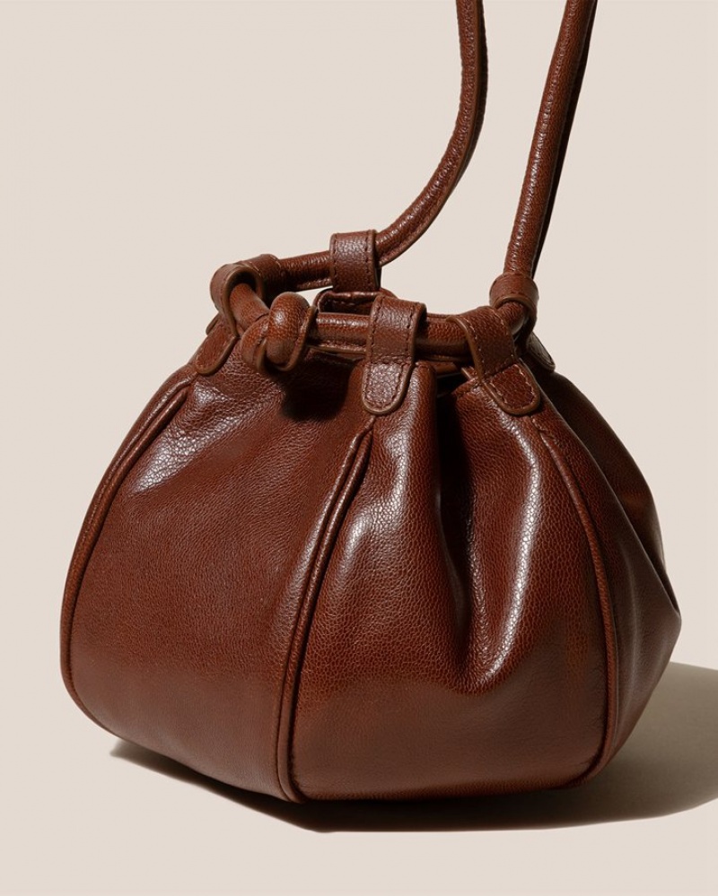 Sac Crossbody Hereu Globul Mini Supple Shiny Balloon-shaped Femme Marron Foncé | Paris-40QPJBUZF