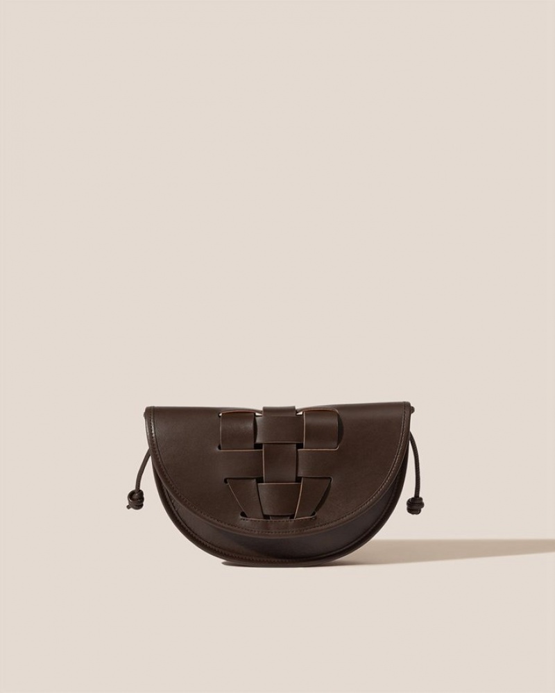 Sac Crossbody Hereu Lluna Nova Interwoven Front Detail Femme Marron Foncé | Paris-09EAGQJDN