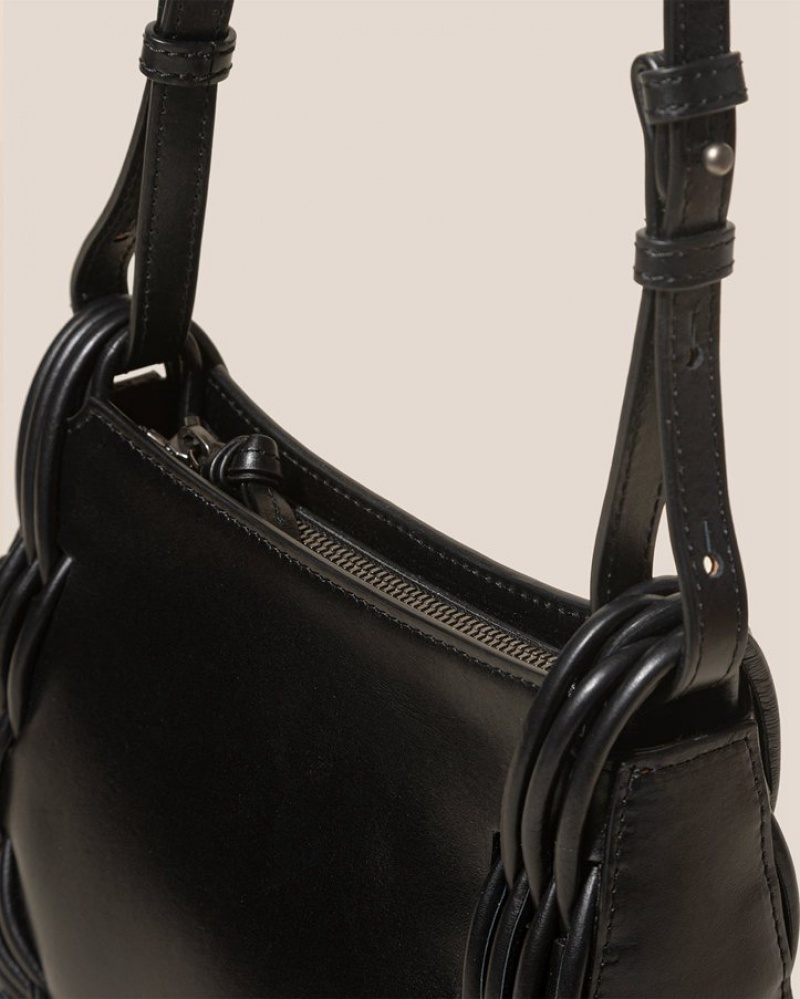 Sac Crossbody Hereu Pinar Braided Detail Femme Noir | Paris-73RZVDYLM