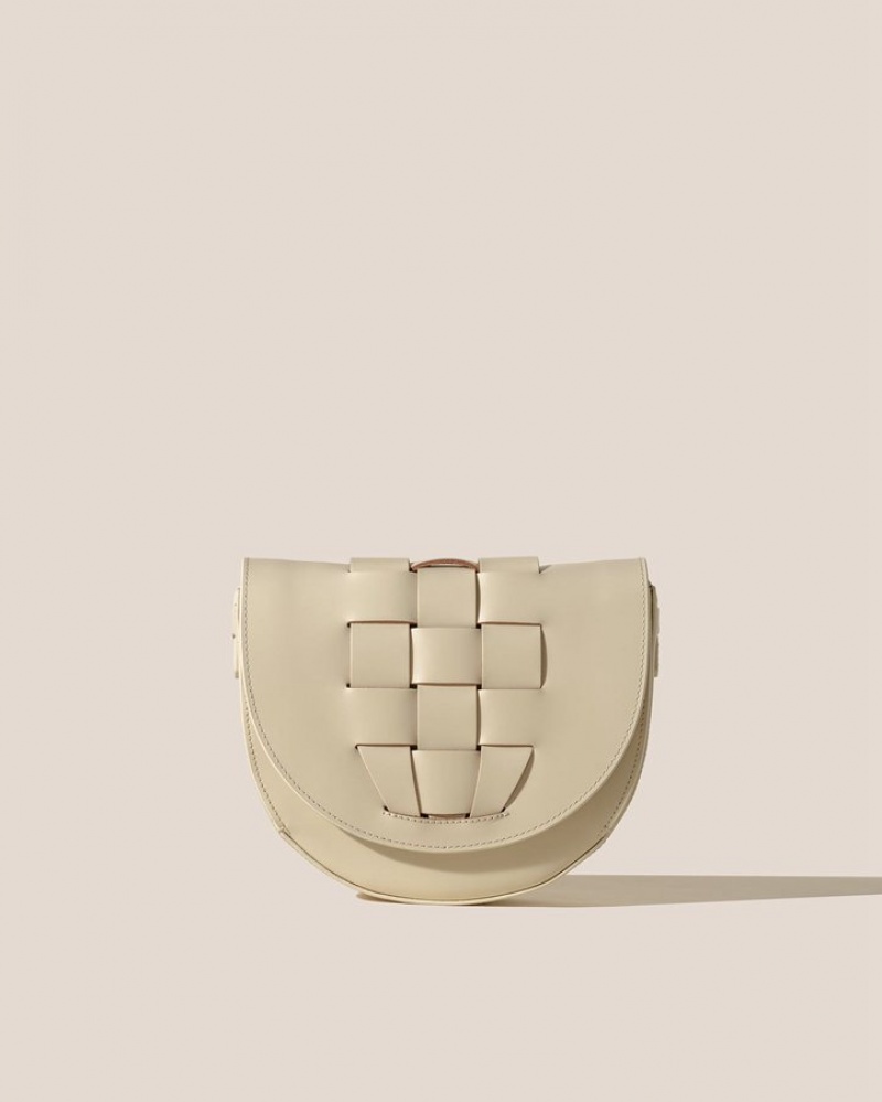 Sac Crossbody Hereu Sinia Satchel Interwoven Front Detail Femme Blanche | Paris-24ITHDUVY