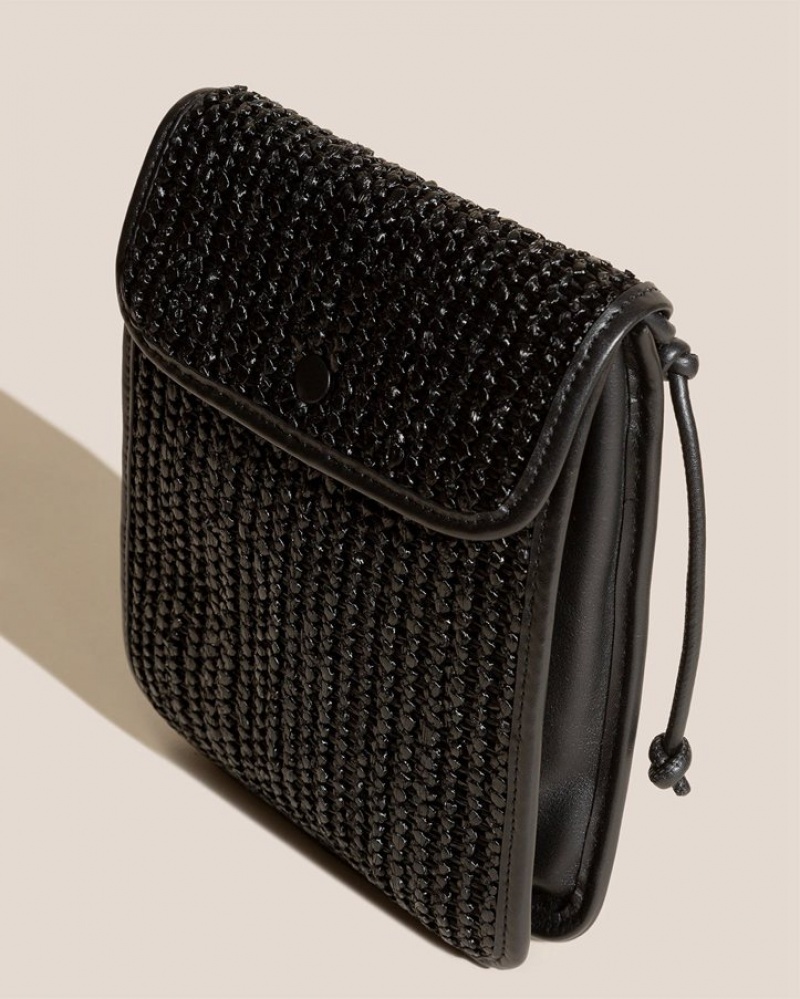 Sac Crossbody Hereu Terra Raffia Square-flat Homme Noir | Paris-35PAWJYIT