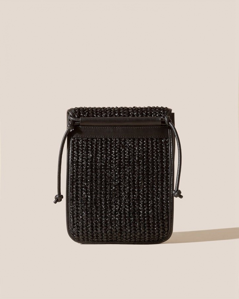 Sac Crossbody Hereu Terra Raffia Square-flat Homme Noir | Paris-35PAWJYIT