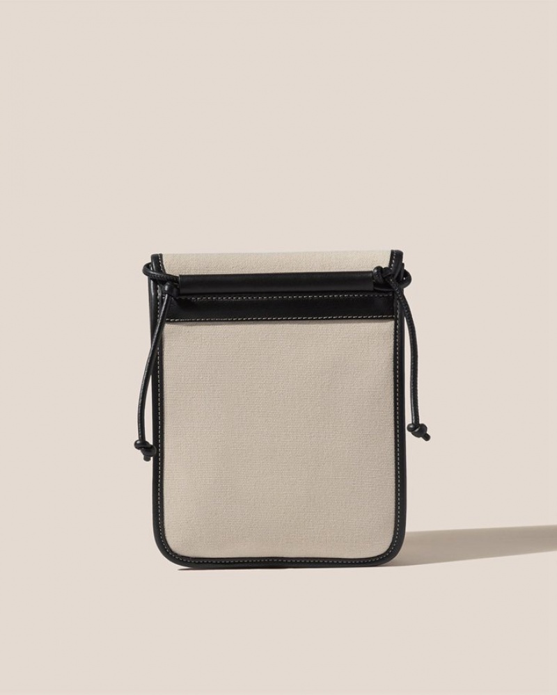 Sac Crossbody Hereu Terra Square-flat Femme Blanche Noir | Paris-12OIWJSGY