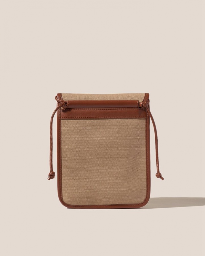 Sac Crossbody Hereu Terra Square-flat Femme Beige Marron | Paris-89KEIQBMP