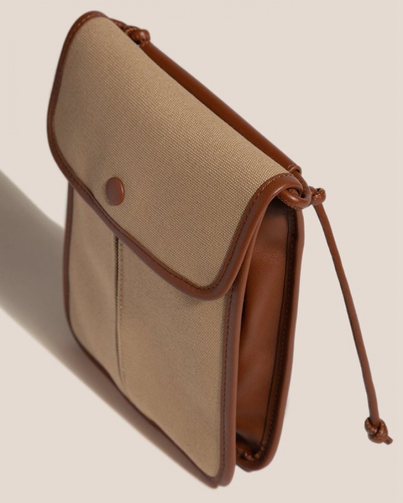 Sac Crossbody Hereu Terra Square-flat Homme Beige Marron | Paris-06DWBOHMI