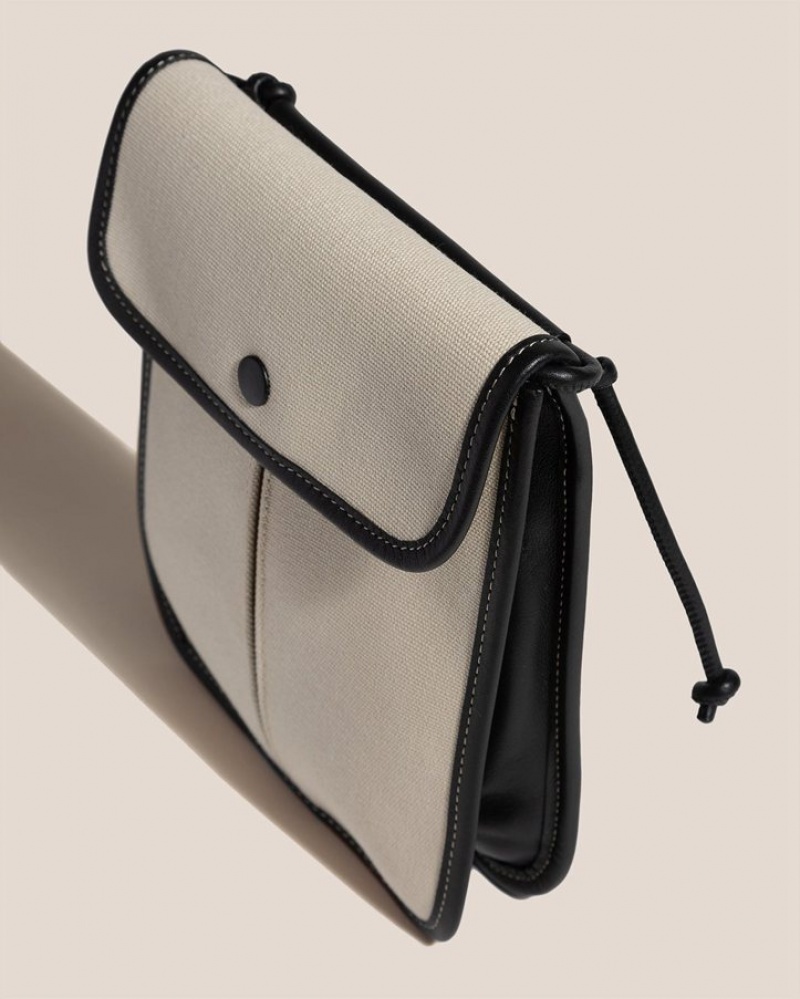 Sac Crossbody Hereu Terra Square-flat Homme Blanche Noir | Paris-83ZNXPCIL