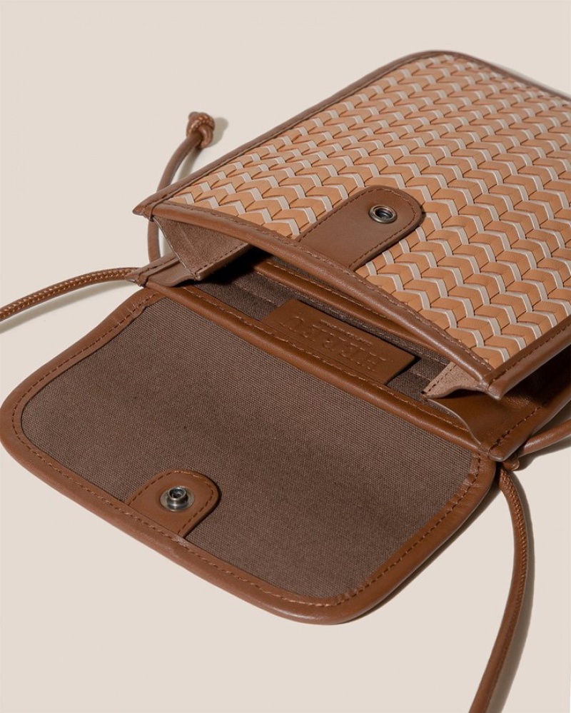 Sac Crossbody Hereu Terra Woven Square-flat Homme Marron Marron Foncé | Paris-29EXVDQZK