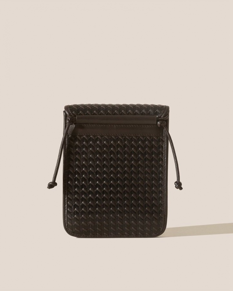 Sac Crossbody Hereu Terra Woven Square-flat Homme Noir Marron Foncé | Paris-59CDSVREF