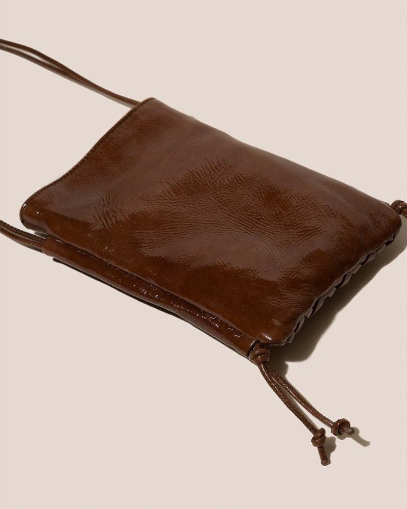 Sac Crossbody Hereu Trena Mini Crinkled Glossy Plates Square Homme Marron Foncé | Paris-01AQJBWVP