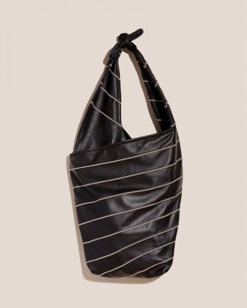 Sac Hobo Hereu Costura Patchwork Knotted Homme Noir | Paris-41FXJUDPB