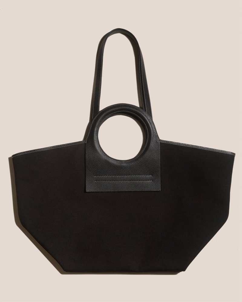 Sacs Fourre Tout Hereu Cala L Cuir-trimmed Tela Femme Noir | Paris-78EFNIPVO