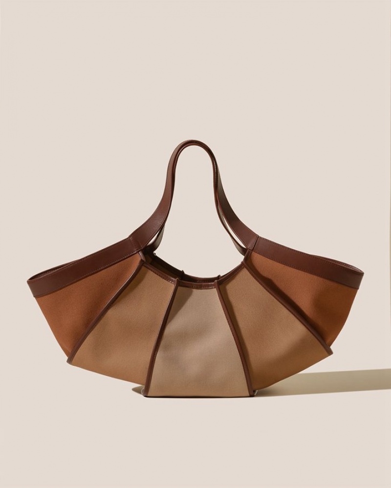 Sacs Fourre Tout Hereu Delta Shell-shaped Femme Marron | Paris-13RBKQMDV