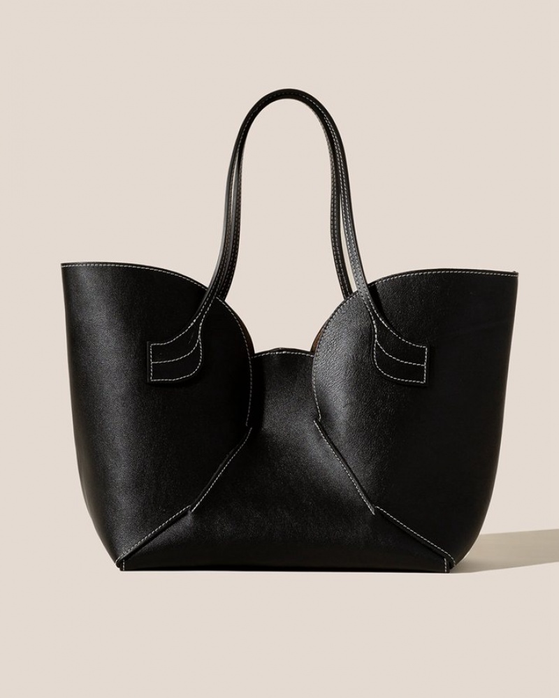 Sacs Fourre Tout Hereu Sepal Tulip Shape Zipped Femme Noir | Paris-82IKTQGBH