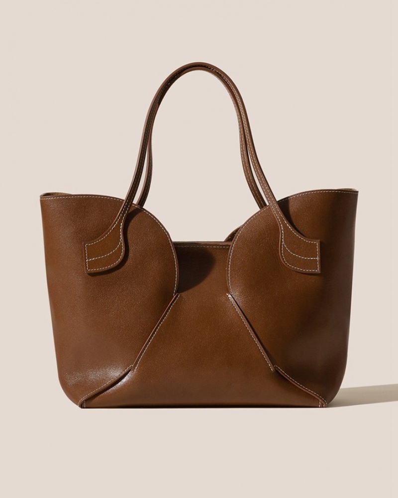 Sacs Fourre Tout Hereu Sepal Tulip Shape Zipped Femme Marron Foncé | Paris-04UMSIGLD