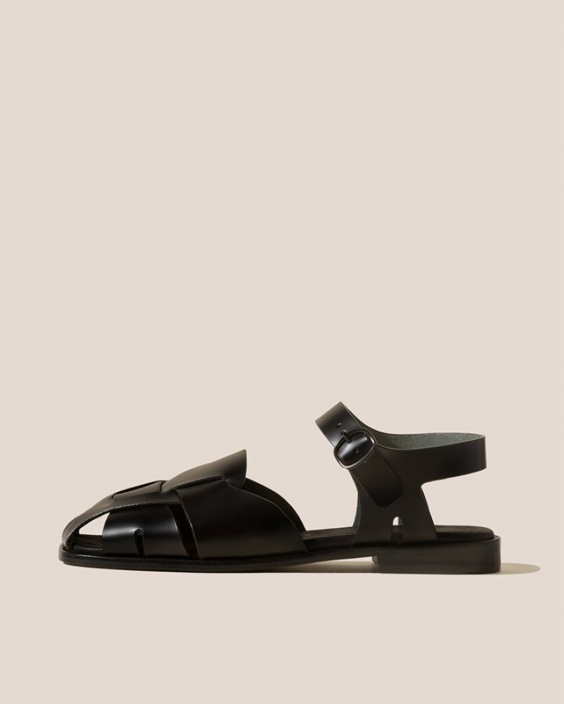 Sandale Hereu Pedra Squared Closed-toe Fisherman Femme Noir | Paris-97JDCFLRZ