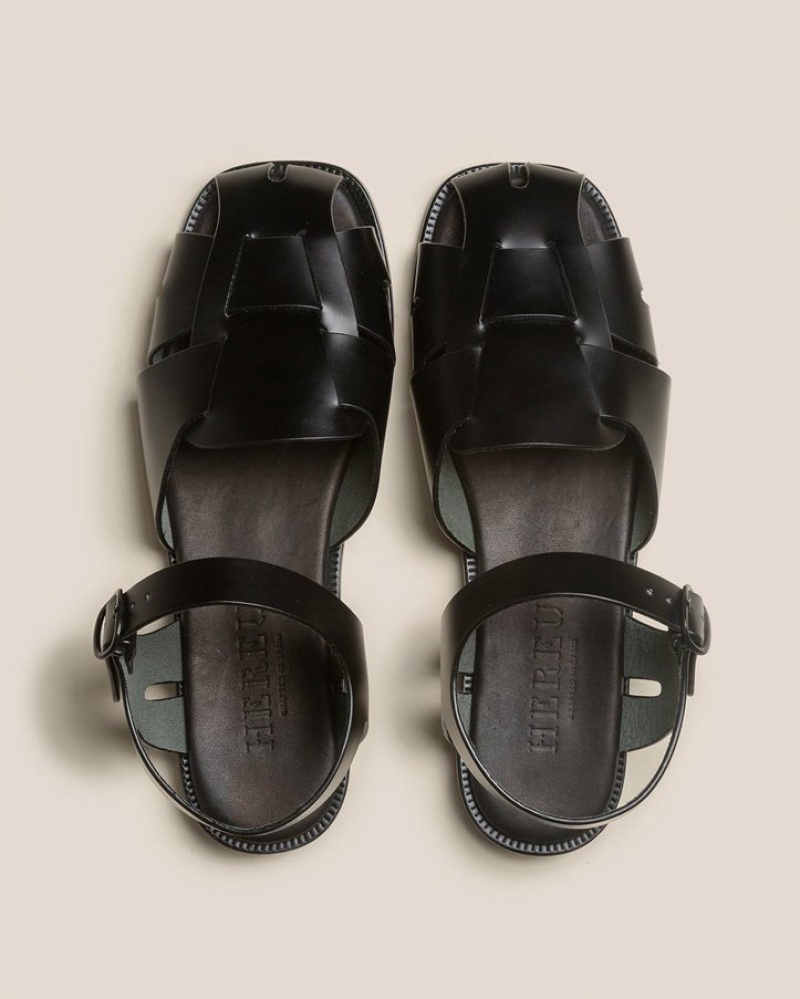 Sandale Hereu Pedra Squared Closed-toe Fisherman Homme Noir | Paris-01COKBPUY